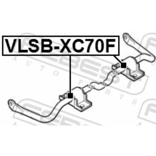 Uloženie priečneho stabilizátora VLSB-XC70F /FEBEST/ - obr. 1