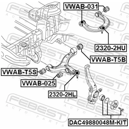 Uloženie riadenia VWAB-025 /FEBEST/ - obr. 1