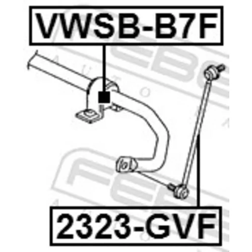 Uloženie priečneho stabilizátora VWSB-B7F /FEBEST/ - obr. 1
