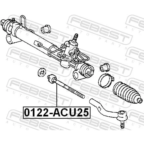 Axiálny čap tiahla riadenia 0122-ACU25 /FEBEST/ - obr. 1