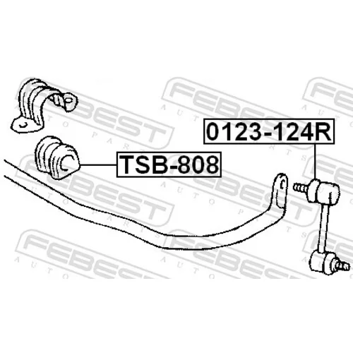 Tyč/Vzpera stabilizátora 0123-124R /FEBEST/ - obr. 1