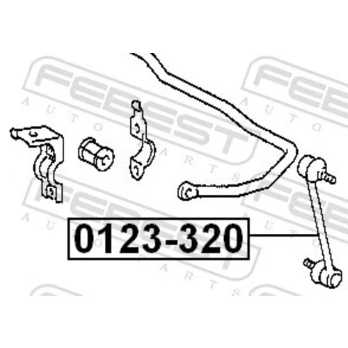 Tyč/Vzpera stabilizátora 0123-320 /FEBEST/ - obr. 1