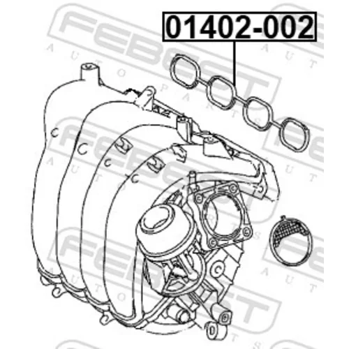 Tesnenie kolena sac. potrubia 01402-002 /FEBEST/ - obr. 1