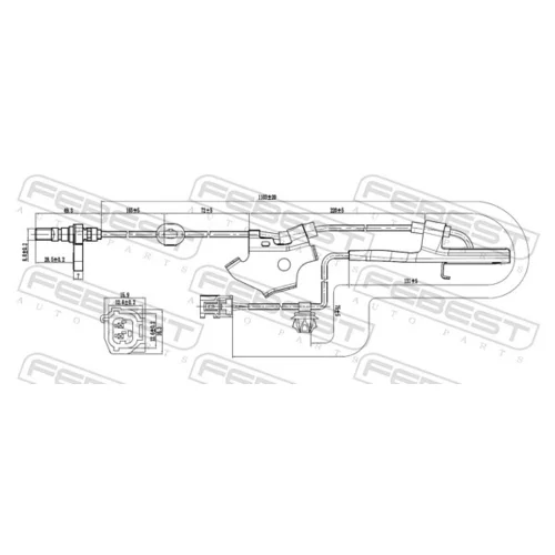 Snímač počtu otáčok kolesa 01606-004 /FEBEST/ - obr. 1
