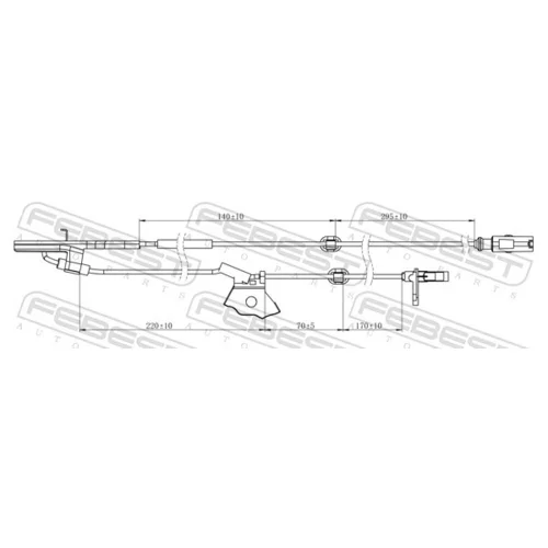 Snímač počtu otáčok kolesa 01606-006 /FEBEST/ - obr. 1