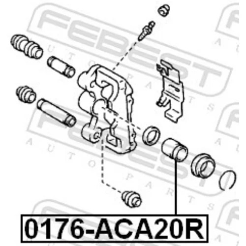 Piest brzdového strmeňa 0176-ACA20R /FEBEST/ - obr. 1