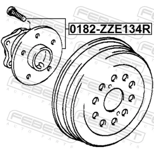 Náboj kolesa 0182-ZZE134R /FEBEST/ - obr. 1