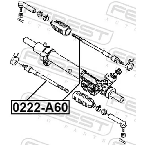 Axiálny čap tiahla riadenia 0222-A60 /FEBEST/ - obr. 1