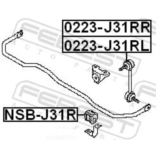 Tyč/Vzpera stabilizátora 0223-J31RR /FEBEST/ - obr. 1