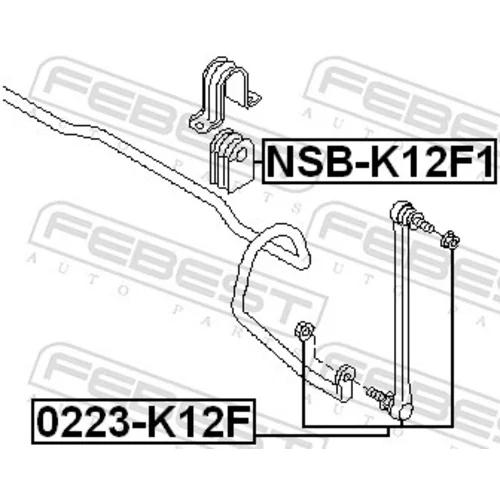 Tyč/Vzpera stabilizátora 0223-K12F /FEBEST/ - obr. 1