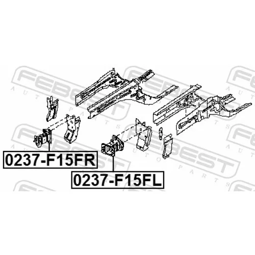 Držiak nárazníka 0237-F15FR /FEBEST/ - obr. 1