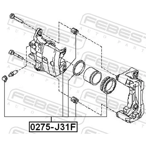 Opravná sada brzdového strmeňa 0275-J31F /FEBEST/ - obr. 1