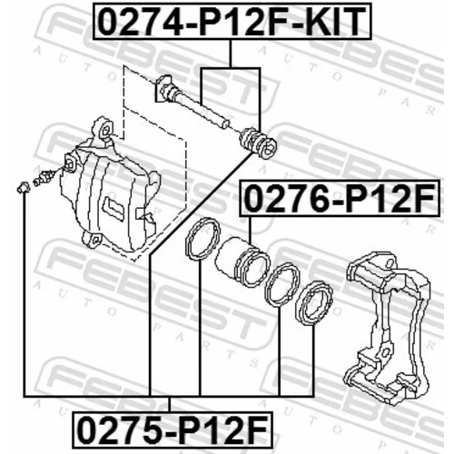 Opravná sada brzdového strmeňa 0275-P12F /FEBEST/ - obr. 1
