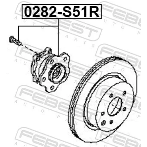 Náboj kolesa 0282-S51R /FEBEST/ - obr. 1