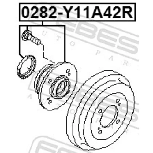 Náboj kolesa 0282-Y11A42R /FEBEST/ - obr. 1