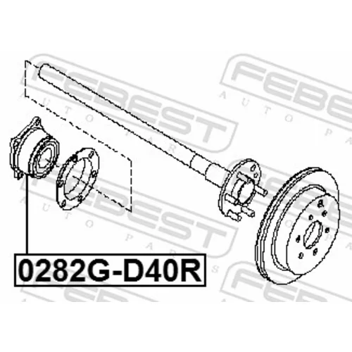 Náboj kolesa 0282G-D40R /FEBEST/ - obr. 1