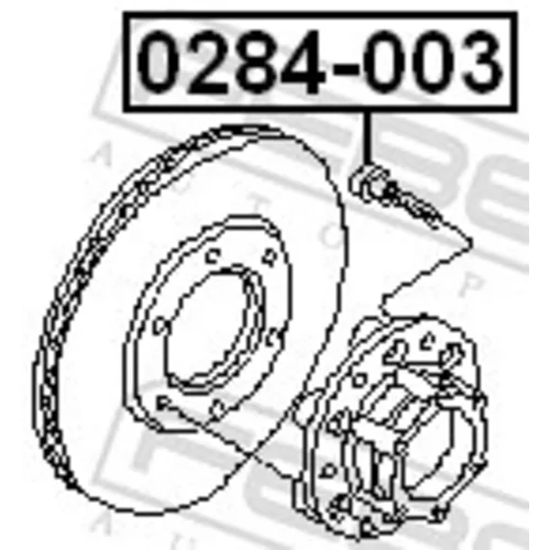 Čap kolesa 0284-003 /FEBEST/ - obr. 1