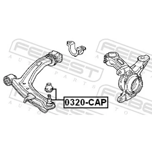 Zvislý/nosný čap 0320-CAP /FEBEST/ - obr. 1