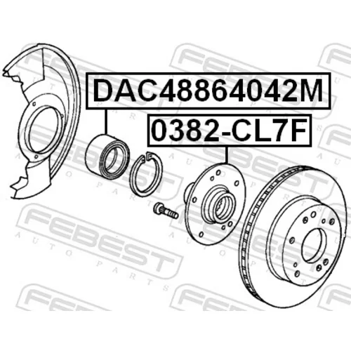 Náboj kolesa 0382-CL7F /FEBEST/ - obr. 1
