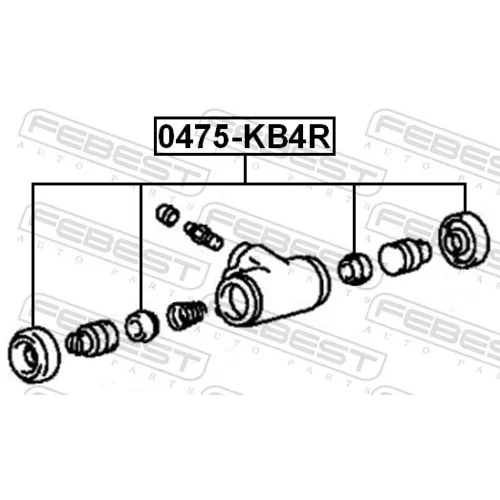 Opravná sada brzdového valčeka kolesa 0475-KB4R /FEBEST/ - obr. 1