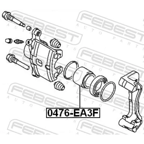 Piest brzdového strmeňa 0476-EA3F /FEBEST/ - obr. 1