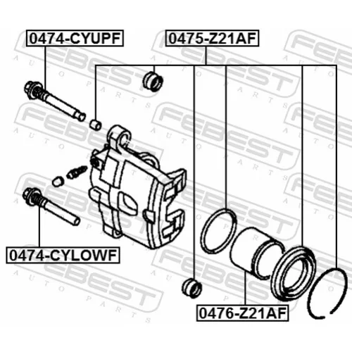 Piest brzdového strmeňa 0476-Z21AF /FEBEST/ - obr. 1
