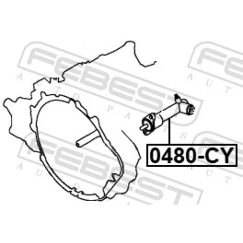 Pomocný spojkový valec 0480-CY /FEBEST/ - obr. 1