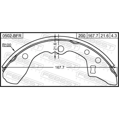Brzdové čeľuste 0502-BFR /FEBEST/ - obr. 1