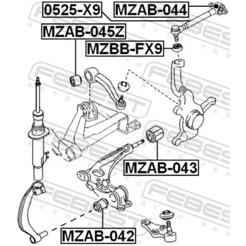 Rameno zavesenia kolies 0525-X9 /FEBEST/ - obr. 1