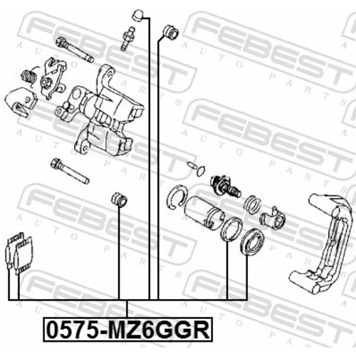Opravná sada brzdového strmeňa 0575-MZ6GGR /FEBEST/ - obr. 1