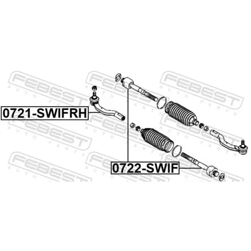 Hlava/čap spojovacej tyče riadenia 0721-SWIFRH /FEBEST/ - obr. 1