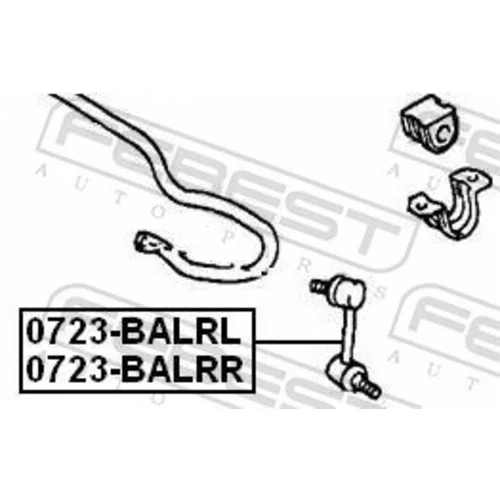 Tyč/Vzpera stabilizátora 0723-BALRL /FEBEST/ - obr. 1