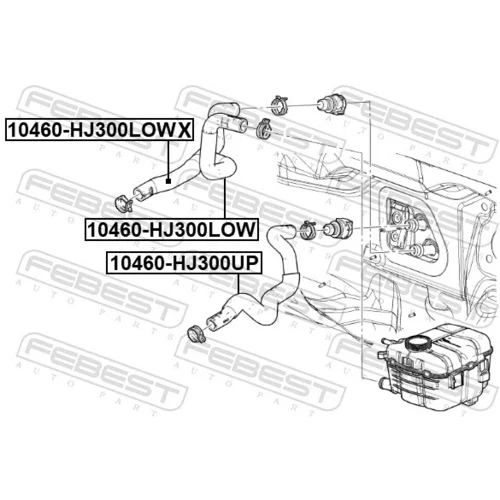 Hadica chladenia 10460-HJ300UP /FEBEST/ - obr. 1