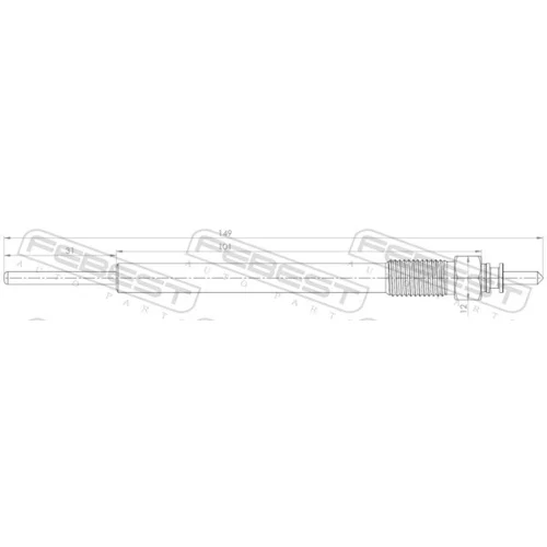 Žeraviaca sviečka 12642-002 /FEBEST/ - obr. 1