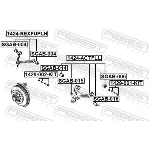 Rameno zavesenia kolies 1424-ACTFLL /FEBEST/ - obr. 1