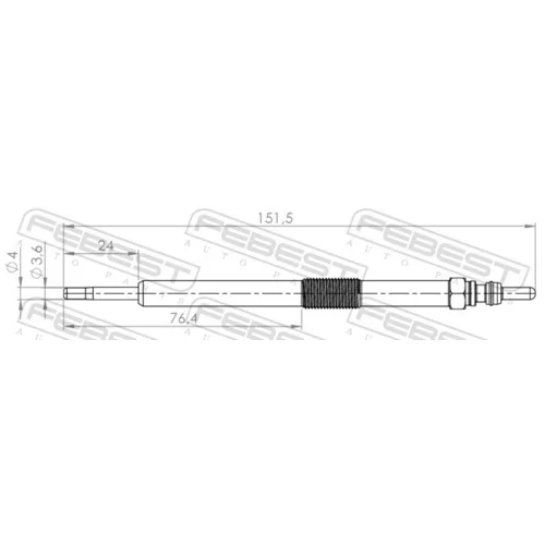 Žeraviaca sviečka 14642-001 /FEBEST/ - obr. 1