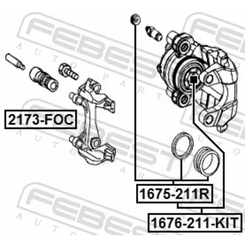 Opravná sada brzdového strmeňa 1676-211-KIT /FEBEST/ - obr. 1