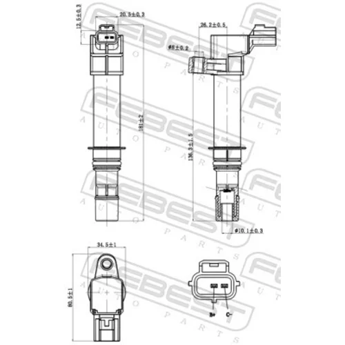 Zapaľovacia cievka 20640-001 /FEBEST/ - obr. 1