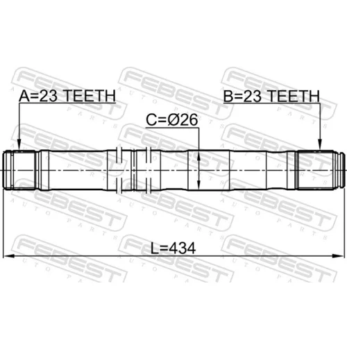 Hnací hriadeľ 2112-CMAXLH /FEBEST/ - obr. 1