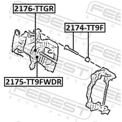 Piest brzdového strmeňa 2176-TTGR /FEBEST/ - obr. 1