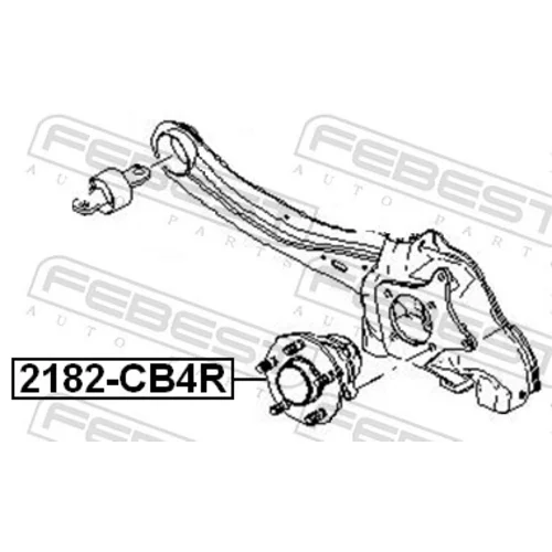 Náboj kolesa 2182-CB4R /FEBEST/ - obr. 1