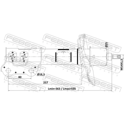 Tlmič pérovania 22110-003FR /FEBEST/ - obr. 1