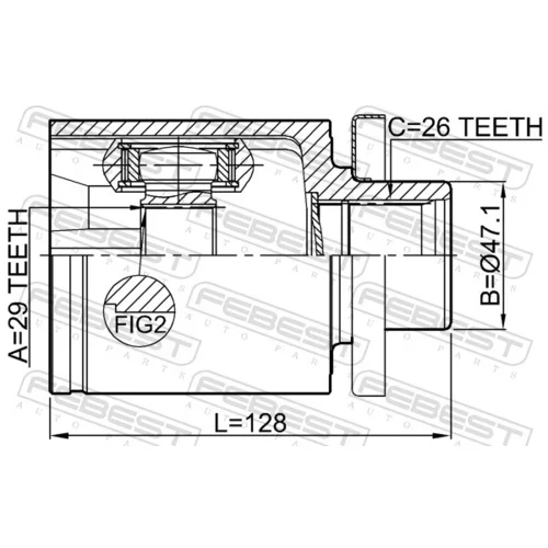 Sada kĺbov hnacieho hriadeľa 2311-T5ATLH /FEBEST/ - obr. 1