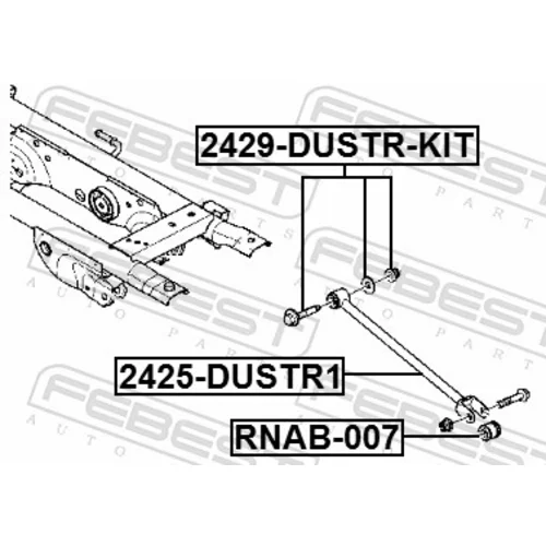Skrutka pre nastavenie odklonu kolesa 2429-DUSTR-KIT /FEBEST/ - obr. 1
