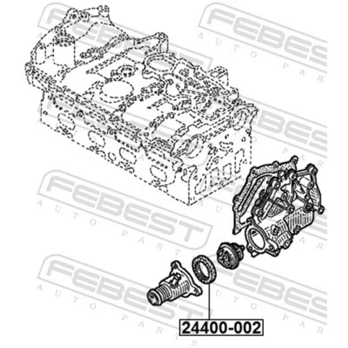 Tesnenie príruby chladenia 24400-002 /FEBEST/ - obr. 1