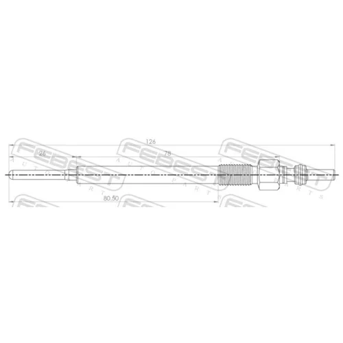 Žeraviaca sviečka 25642-012 /FEBEST/ - obr. 1
