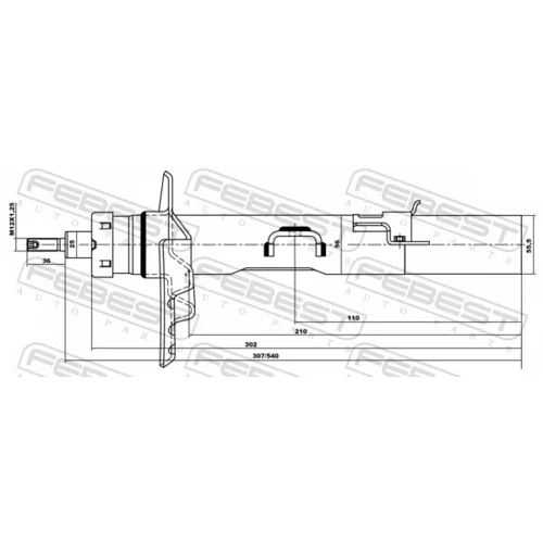 Tlmič pérovania 29664167RL /FEBEST/ - obr. 1