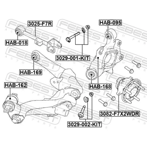 Rameno zavesenia kolies 3025-F7R /FEBEST/ - obr. 1