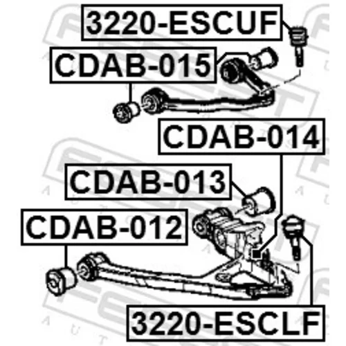 Zvislý/nosný čap 3220-ESCUF /FEBEST/ - obr. 1