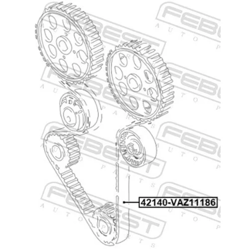 Ozubený remeň 42140-VAZ11186 /FEBEST/ - obr. 1
